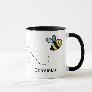 Mug Motif du coeur de Bumblebee personnalisée
