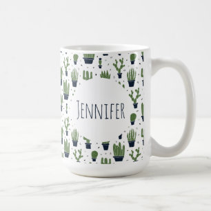 Mug Motif du désert de cactus foncé rustique