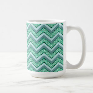 Mug Motif Emerald Chevron à facettes