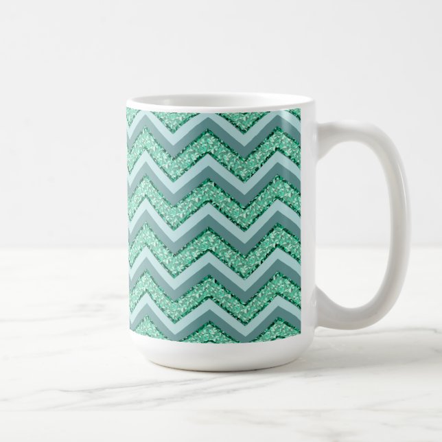 Mug Motif Emerald Chevron à facettes (Droite)