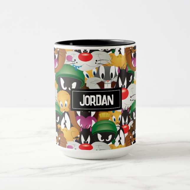 Mug MOTIF Emoji LOONEY TUNES™ | Ajouter Votre Nom (Centre)