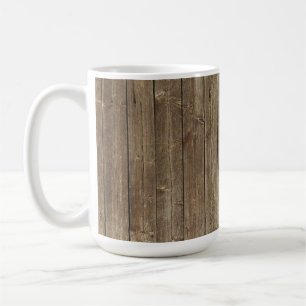 Mug Motif en bois Brown élégant rustique