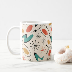 Mug Motif en étoile éclatée de style Mid Century Moder