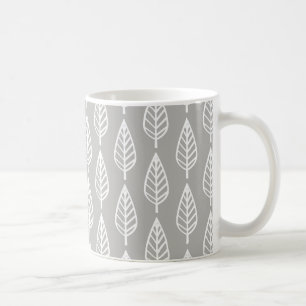 Mug Motif en feuille de hêtre - gris argenté / gris et