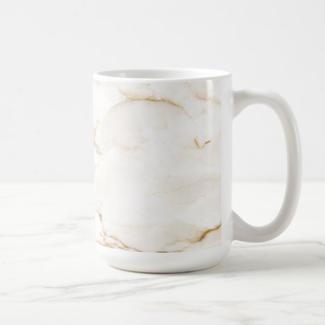 Mug Motif en marbre à effet or moderne (Droite)