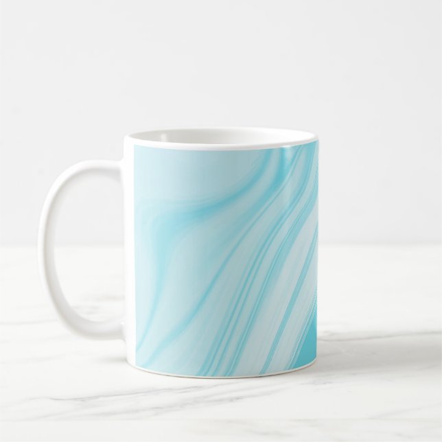 Mug Motif en marbre bleu clair (Gauche)