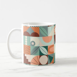 Mug Motif en mosaïque abstrait et géométrique.