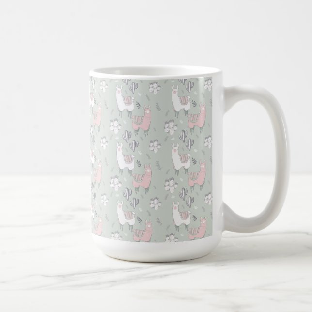 Mug Motif en pastel de lama (Droite)