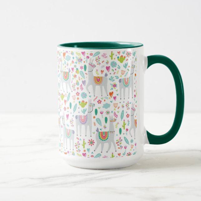 Mug Motif en pastel mignon de lama (Droite)
