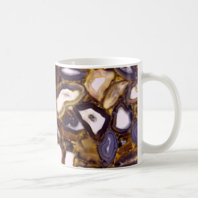 Mug Motif en pierre blanche Brown violet (Droite)