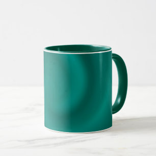 Mug Motif en spirale verte et turquoise.
