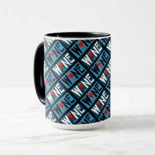 Mug Motif en verre de vin rouge