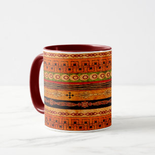 Mug Motif ethnique africain rayé.