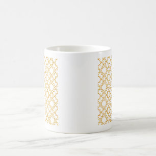 Mug Motif étoile géométrique islamique doré minimalist