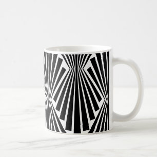 Mug Motif fait sur commande d'art déco vintage noir de