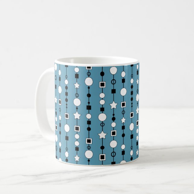 Mug Motif festif avec perles enfilées et étoile de bij (Devant gauche)