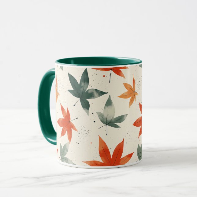 Mug Motif Feuilles d'automne (Devant gauche)