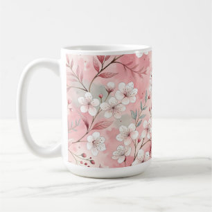Mug Motif fleur de cerisier rose