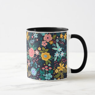 Mug Motif floral coloré mignon