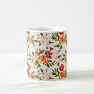 Mug Motif floral d'aquarelle victorienne vintage