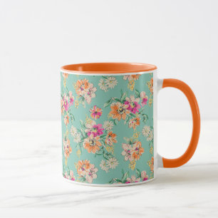 Mug Motif floral de croquis lumineux