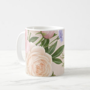 Mug Motif floral de jardin de roses aux teintes romant