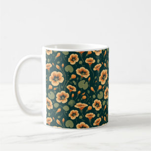 Mug Motif floral de Nasturtium actif