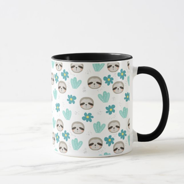 Mug Motif floral de paresse douce (Droite)