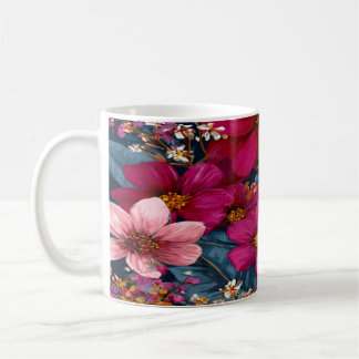Mug Motif floral éclatant vibrant