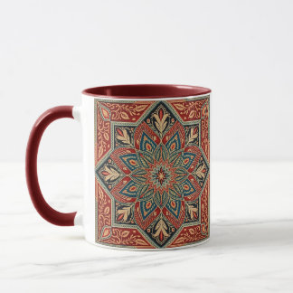 Mug Motif floral géométrique coloré pour l'art et la t