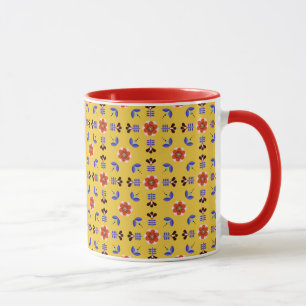 Mug Motif floral géométrique de style scandinave