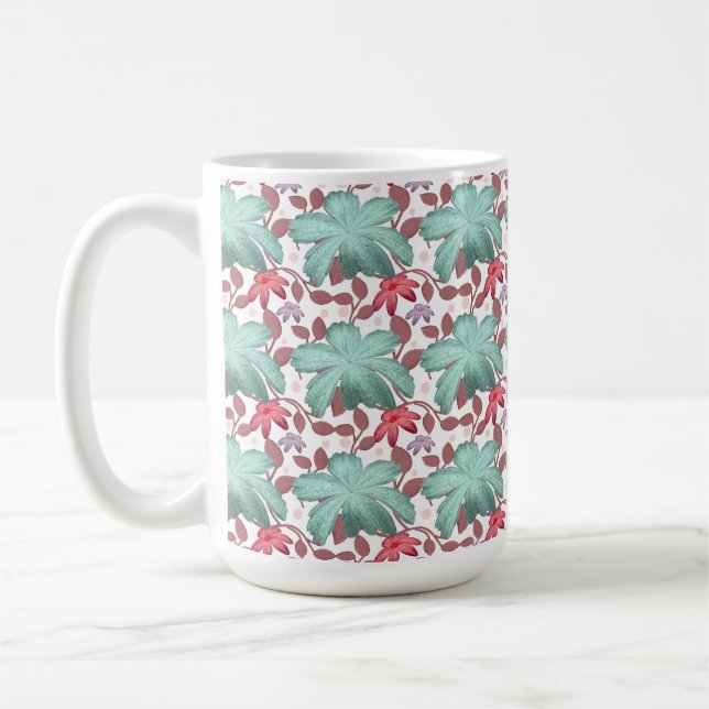 Mug Motif floral pastel doux | Élégant floral  (Gauche)