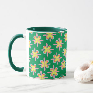 Mug Motif floral rétro couleur Design de fleurs de pri
