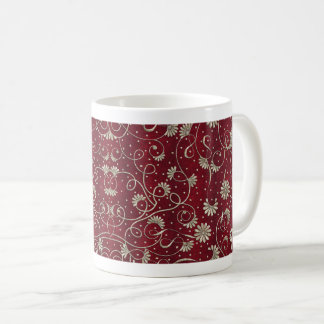 Mug Motif floral rouge vif pour décoration de cuisine