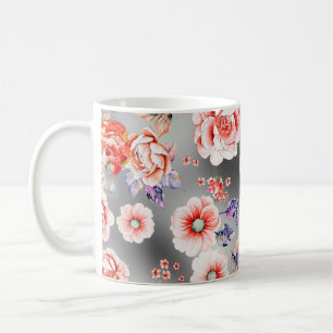 Mug Motif floral sans couture, avec design fleur migno