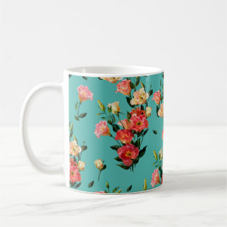 Mug Motif floral sans couture dans le style victorien.