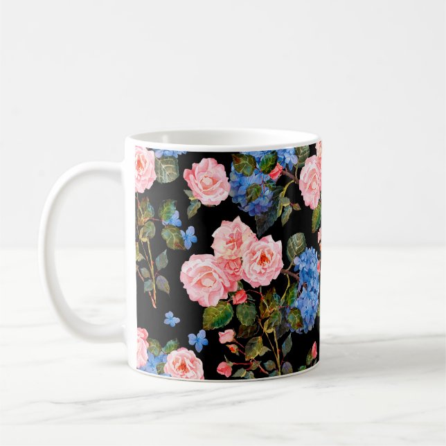 Mug Motif floral sans couture dans le style victorien. (Gauche)