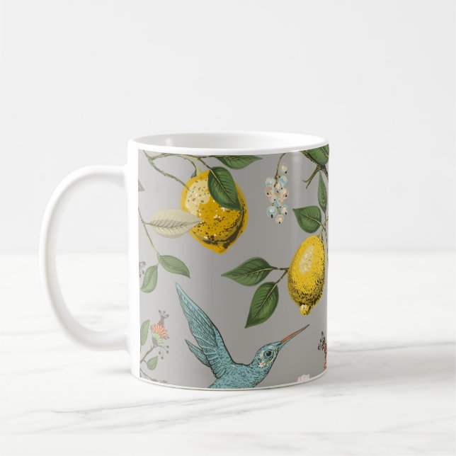 Mug Motif floral sans soudure. Papier peint botanique. (Gauche)
