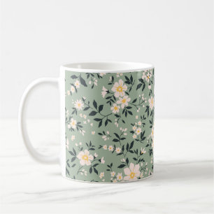Mug Motif floral vintage et tendance. Sans fin