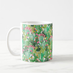 Mug Motif fluide cactus aquarelle