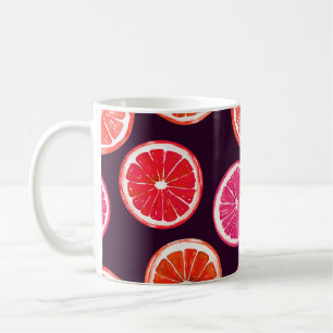 Mug Motif foncé Citrus peint à la main