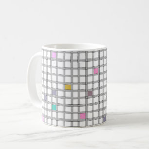 Mug Motif géométrique À damiers multicolore
