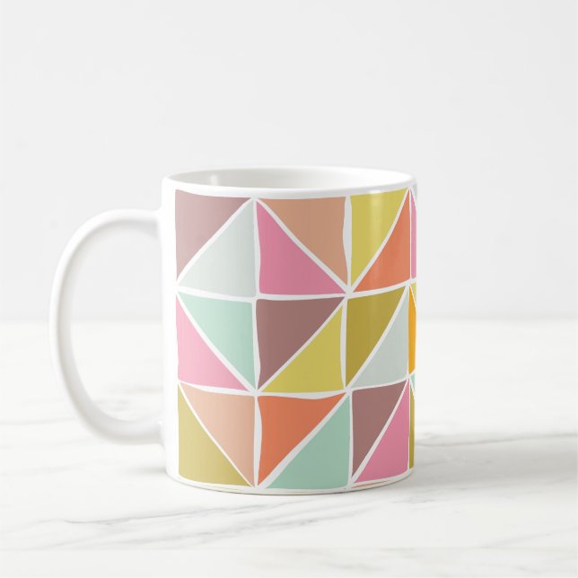 Mug Motif géométrique à main colorée mignonne (Gauche)