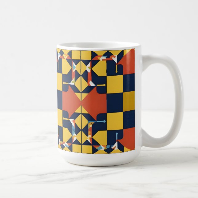 Mug Motif géométrique Abstrait avec flèches (Droite)