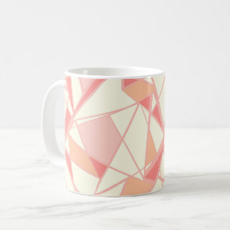 Mug Motif géométrique abstrait rose beige