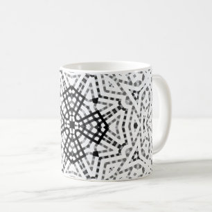 Mug Motif géométrique ajouré blanc et noir Elsa