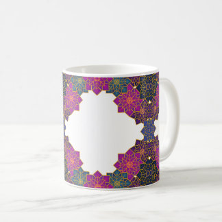 Mug Motif géométrique coloré rose, vert