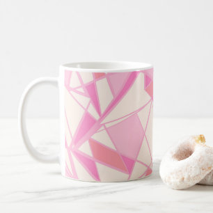 Mug Motif géométrique couleur rose abstrait