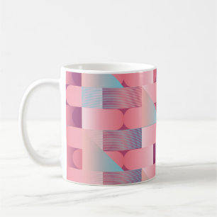 Mug Motif géométrique de surface avec triangles, cercl
