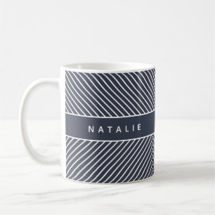 Mug Motif géométrique d'initiale/monogramme